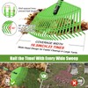 Plastic Leaf Rake - Upgraded Anti-Break Nylon Head,65" Adjustable Outdoor