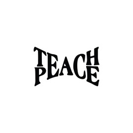 Vinyl Wall Art Decal - Teach Peace - 15" x 25" - Trendy Inspirational Positive Quote Sticker for Home Kids Room Bedroom School Classroom Nursery Office Decor