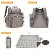 Picnic Backpack for 4, Picnic Basket Set, Leakproof Picnic Bag,