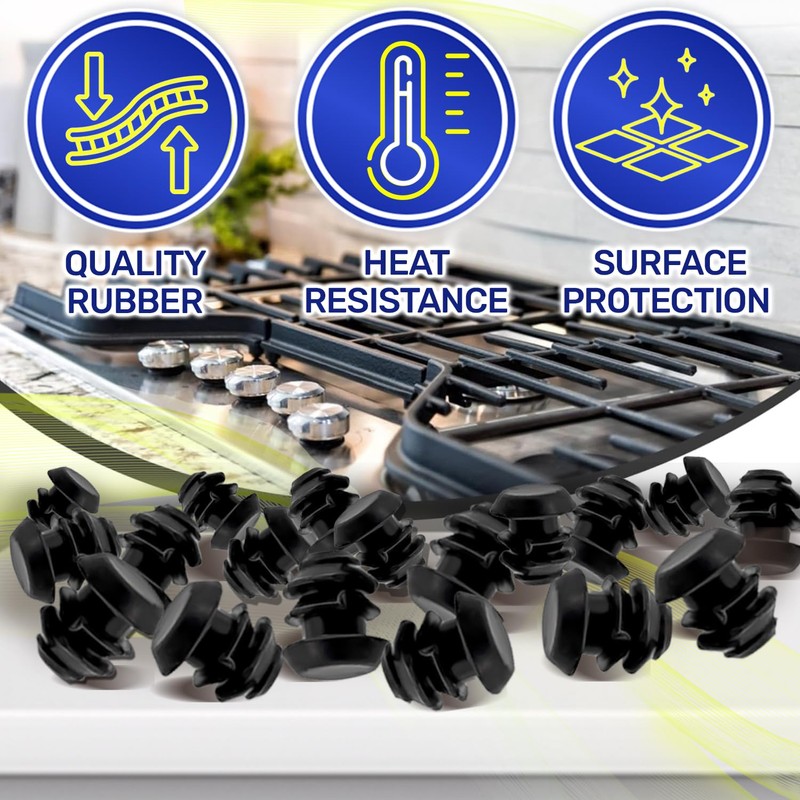 20 Pieces Rubber Feet for the Cooking Hob Grate with