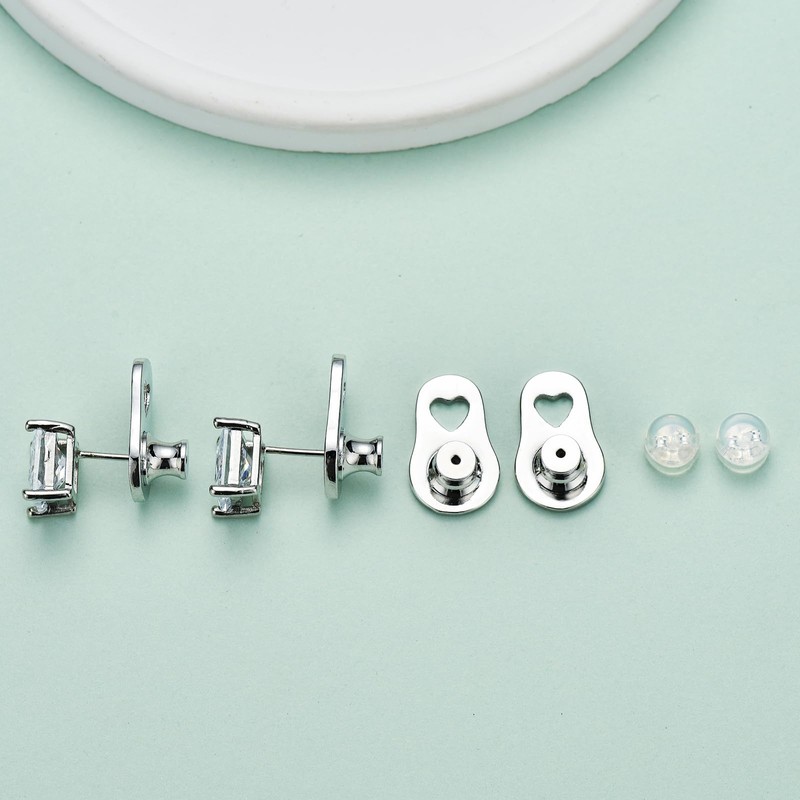 Earring Backs for Droopy Ears, 4pcs Heart Shape Earring Lifter