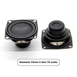 Tsudoku 2PCS Audio Speaker 4Ω 10W 53mm 2 Inch Bass Multimedia Speaker Loudspeaker DIY Sound Speaker for Home Theater