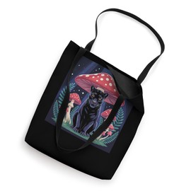 Women Black Panther Cottagcore Mushroom Hat Grunge Aesthetic Tote Bag