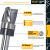 Solid Carbide Spiral Flush Trim Router Bits, 3-Flutes Down Cut