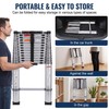 Telescoping Ladder 14 FT, Aluminum Lightweight Extension Ladder Up to