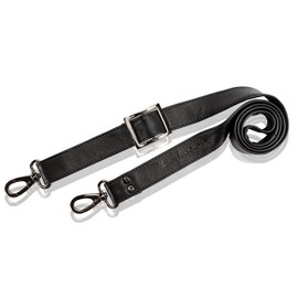 Josephine Osthoff Shoulder Strap Genuine Leather Replacement Strap Crossbody Strap Replacement 135 cm Length 3 cm Width Black/Anthracite Genuine Leather, black