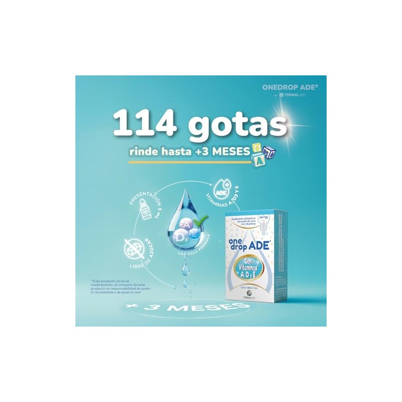 Vitamina ONEDROP ADE | Frasco de 3 ML (114 Gotas)
