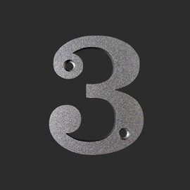 BetLight House Numbers for Outside-3 Inch Upgrade Rustproof Stainless Steel Flush Mount Mailbox Numbers/Home Address Numbers/Silver/Number 3