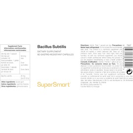 Bacillus Subtilis - 3.1 Billion CFU - Improves Natural Defenses - Helps Fight Bacteria and Pathogenic Microorganisms - Vegan - SuperSmart