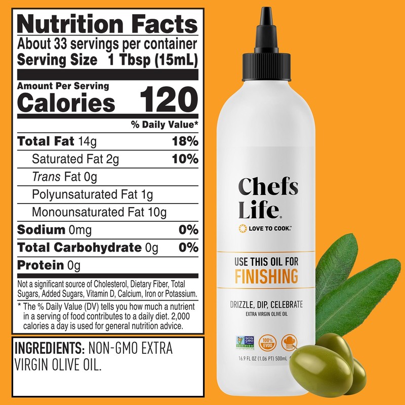 Chefs Life Finishing Oil - Olive Oil Extra Virgin, 100%
