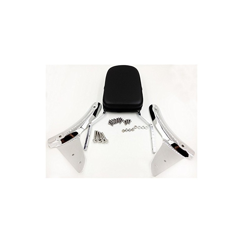 SMT-Flame Backrest Sissy Bar Leather Pad Compatible With Honda Shadow