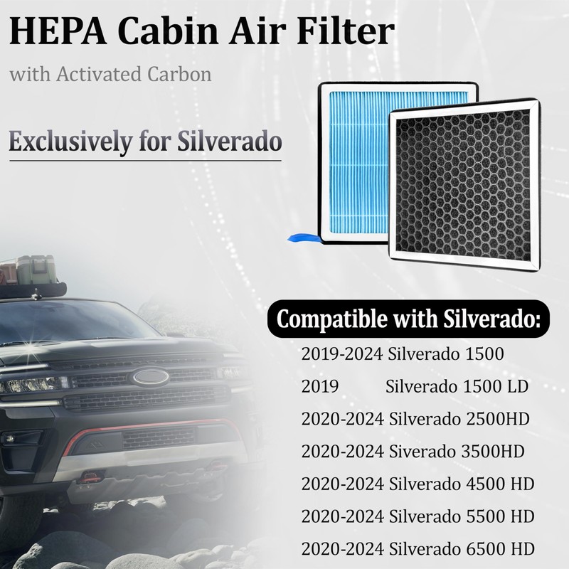 silverado Dedicated CF11966 Cabin Air Filter With Activated Carbon For