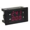 LED Digital Display AC 100~300V Voltmeter 0-100A Ampere Meter(Red red)