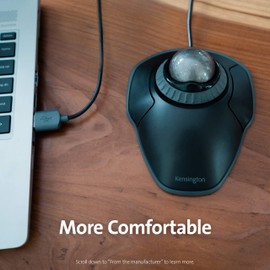 Kensington Orbit Trackball Mouse with Scroll Ring (K75327WW), Black-Grey