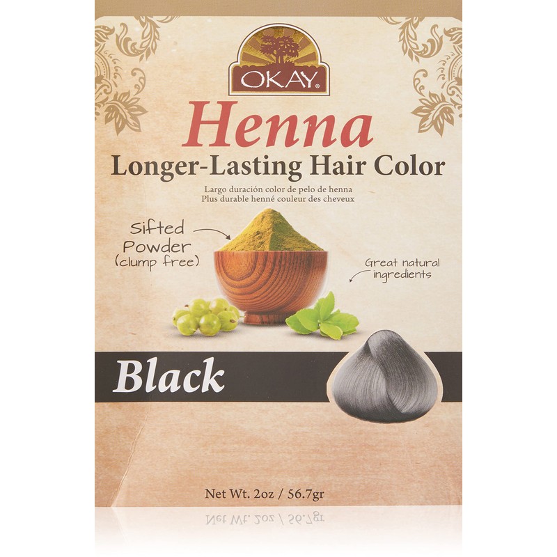 OKAY Pure Naturals Henna Hair Dye - Natural Black Henna