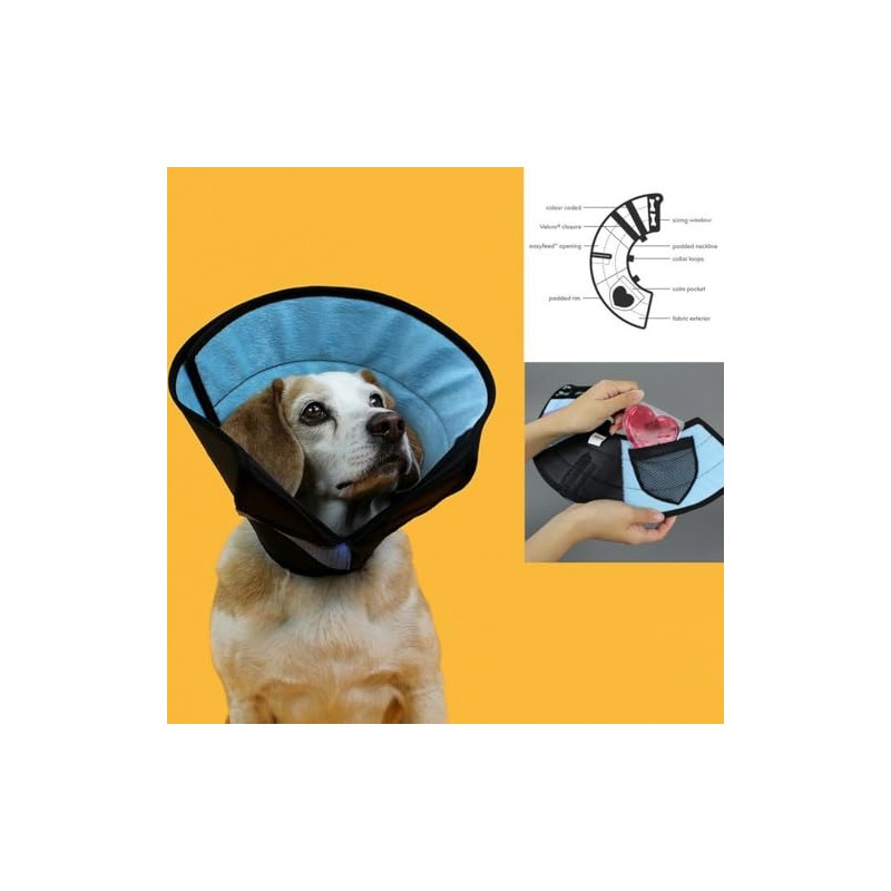 KVP Calmer Pet Recovery Collar, S Size Fits 8" to