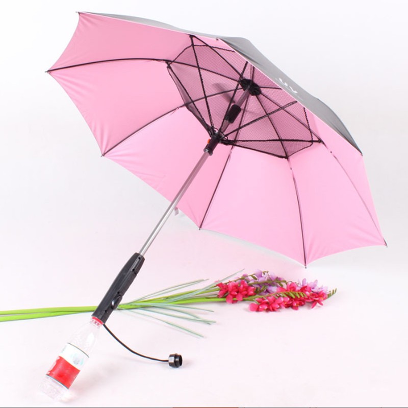 Umbrella with Built In Fan and Mist Spray 190T Vinyl