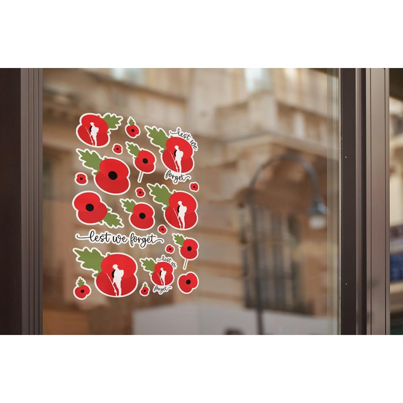 A4 Sticker Sheet Lest We Forget Vinyl Stickers - Remembrance