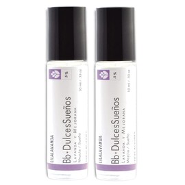 LilaLavanda Bb*DulcesSueños - Aromaterapia para el sueño reparador de bebés de 6 a 24 meses. Con lavanda y mejorana - 2 RollOn de 10 ml c/u