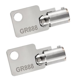 2 Pcs Coin Laundry Machine Key GR888, Washing Machine Money Box Lock Key Replacement for Greenwald Industries 8-20-888 GR888 Lock Keys