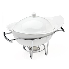 Godinger Natura 1 Quart Warmer for Hot Dishes, Fondue, Beverages and Holiday Dinner