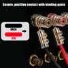 Gold/Rhodium Plated Brass Banana Connectors for Speakers, 4 Pieces, Double