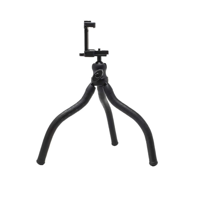 Flexible Tripod, 360° adjustment ballhead which allows for horizon, vertical,
