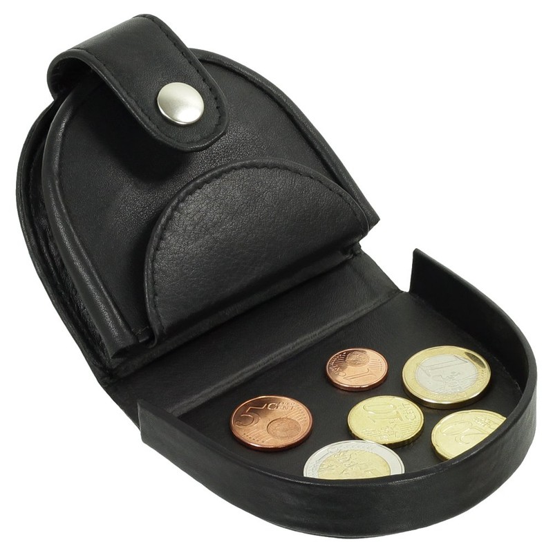 Branco Leather Men's Soft Cowhide Coin Purse, black, Modern