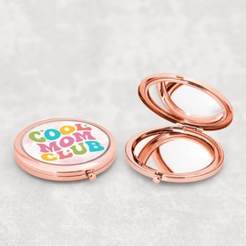 GAOLZIUY Gifts for Mom, Mom Gifts from Daughter Son, Compact Mirror Gifts for Mother, Mom Rose Gold Mirror for Birthday Mothers Day Valentine's Day Gifts, Cool Mom Club Home Decor