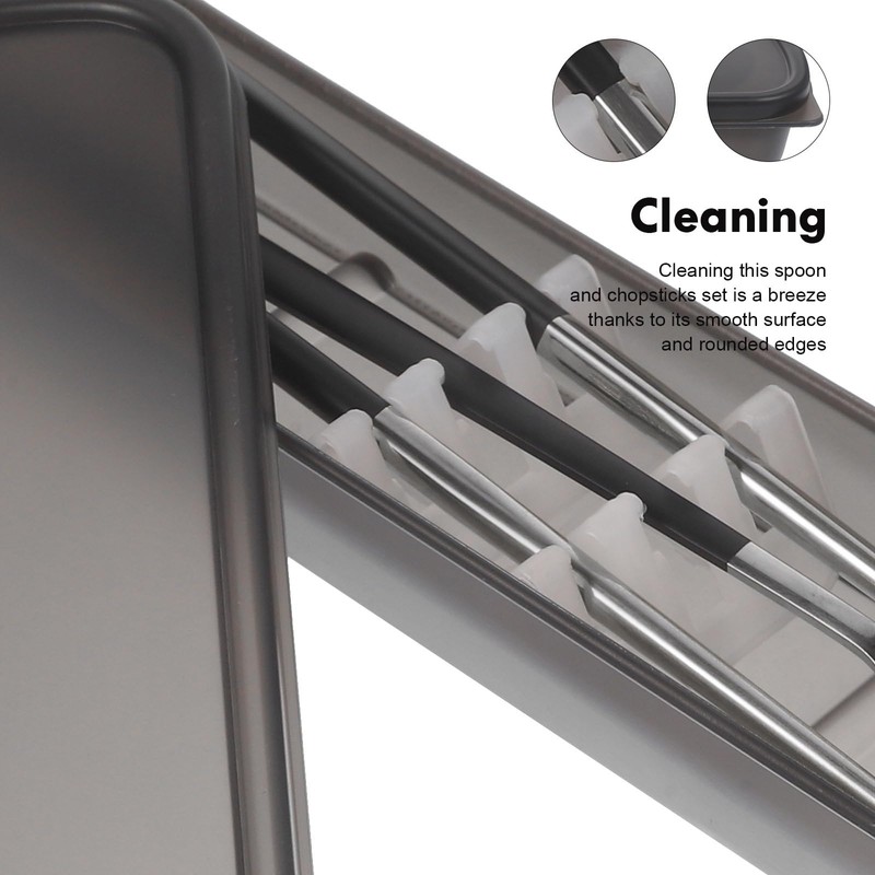 TOVINANNA Chop Sticks 1 Set Stainless Steel Cutlery Flatware Dinnerware