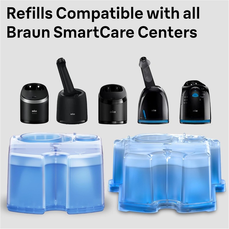 Braun Clean & Renew Refill Cartridges CCR, Replacement Shaver Cleaner