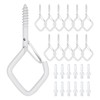 Pack of 12 Stainless Steel Screw Hooks with Safety Lock