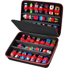 Estuche organizador de almacenamiento de juguetes compatible con autos Hot Wheels, coches Matchbox, soporte portátil para 36 coches de juguete (solo caja)