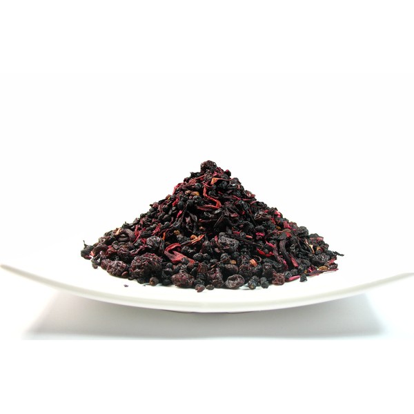 Greenhilltea elderberry fruit iced tea, fully flavoured natural loose leaf tea with deep berry notes- 8 Oz Bag
