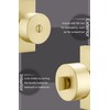 goldenwarm Gold Door Knobs Interior, Zinc-Alloy Heavy Duty Privacy Interior
