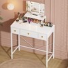 HIGDBFE HIGDBFE Makeup Vanity Desk with Mirror and Lights &
