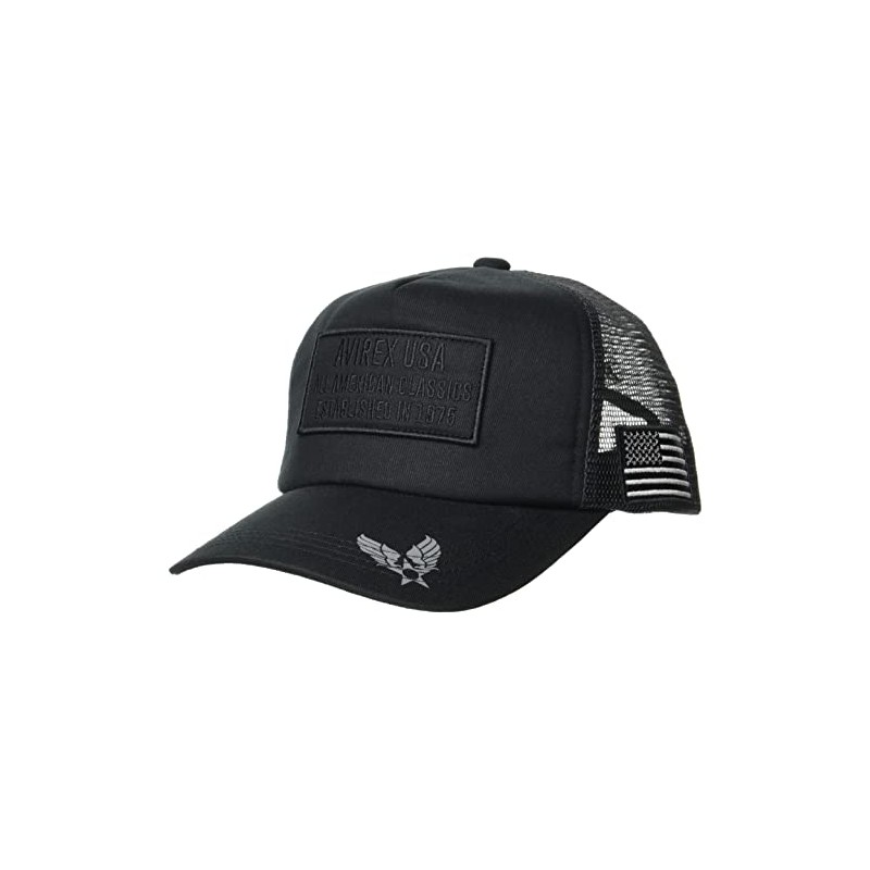 Avirex AX MILITARY PATCH MESH CAP, 80: Black