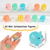 Tikplus Pig Mini Figures, Small Pig Pack of 60, Cute