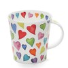 Dunoon, "Bone China"-Porzellan-Tasse, "Herz"-Design, Rauchquarz