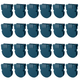 24pcs Cubicle Pins, Plastic Cubicle Clips for Fabric Walls Office Fabric Panel Wall Holds Accessories for Hanging Photos Notes Memos Messages (Dark Blue)