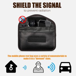 Faraday - 4 bolsas de teléfono para llavero, protector de señal RFID para coche, bloqueo de señal GPS, antirastreo, faraday, billeteras para protección de tarjetas de privacidad (fibra de carbono)
