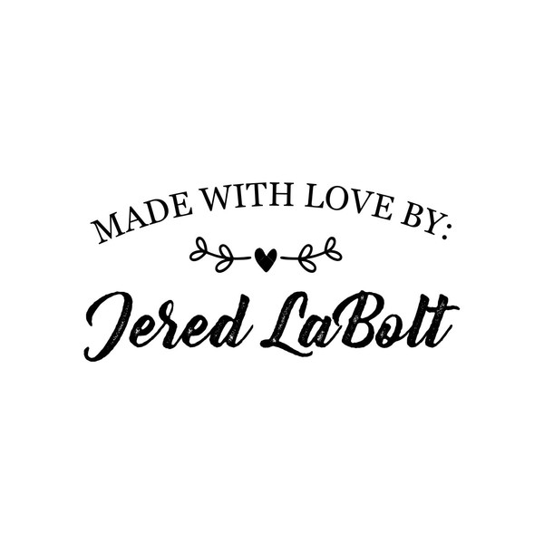 Imprue Made with Love by [Custom Name] Stamp - Personalized