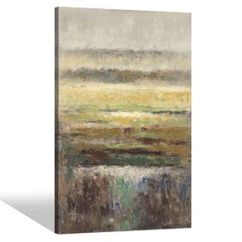 Hand Painted Abstract Oil Painting: Modern Textured Lake Landscape Artwork Nature Scenery Wall Art Picture Decor Contemporary Home Office Living Room Bedroom Bathroom Wall Decoration 24x16 Inch