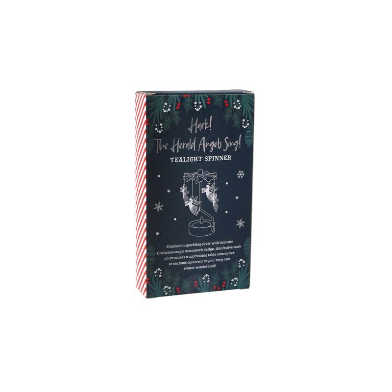 CGB Giftware | Silver Christmas Angel Tealight Spinner | Festive