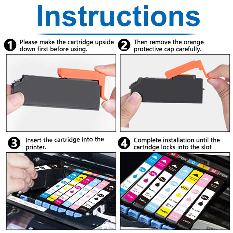 Jagute 24 Packs 24XL Printer Cartridges Compatible with