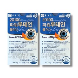 종근당 20100 파워 루테인 플러스 500mg 30캡슐 2박스 /wb Jongkundang 20100 Power Lutein Plus 500mg 30 Capsules 2 Boxes