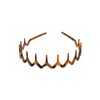 Junfamilee 2Pcs Black Brown Zigzag Headband Headband with Teeth Tooth