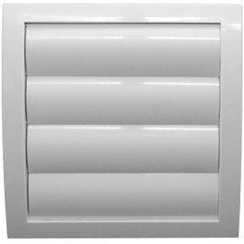 White Exhaust Hood Vent 6'' Inch / 150 mm with Built-in Pest Guard Screen and Flange, Air Vent Cover, HVAC Exhaust Vent Duct Cover, Exhaust Cap