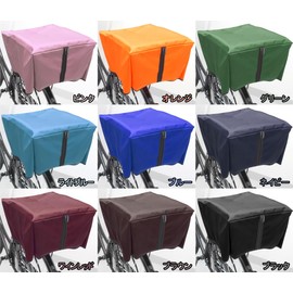 Oka Seisakusho Bicycle Basket Cover for Rear Blue (Fabric Width 14.2 inches (360 mm) x Depth 17.7 inches (450 mm) x Height 9.8 inches (250 mm)