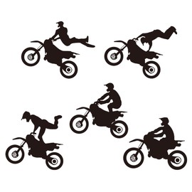 Dirt Bike Decals Motorcycle Wall Stickers, Motocross Sports Murals Wallpaper Decor for Boys Teens Playroom Bedroom Living Room Home Decoration